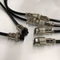 Welded gold plated RS765 GX12 Aviation plug 2 core 4 core wire in vehicle video surveillance carrier extension line