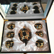 Jiuquan Luminous Cup Qilian jade ink Jade boutique kung fu tea set Gansu specialty Wushan Mandarin duck Jade snake Jade direct sales