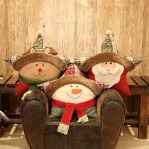 New Christmas five-star pillow Santa snowman deer cartoon pillow Christmas decoration gifts home use