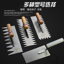 Tappy serrated clay board Gray spoon tile tile paving tool bricklaying muddy serrated scraping with teeth