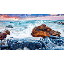 Ginger Wei < Bo Tao Raging > Living room bedroom dining room Dining Room Decoration Painting collection Buface Oil Painting