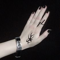 Simplicism-Titanium Steel Flame Blade Geometric Parallel Line Ring-Hand Ring