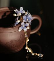 Purple Head Accessories Hairpin U Type Purple Yang Flower Hair Hairpin Temperament Classical Fluor Hairpin Balls heads hair adorned with children