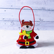 Huachi Christmas Fabric handbag Mini small handbag change bag DIY Christmas decorations scene ornaments