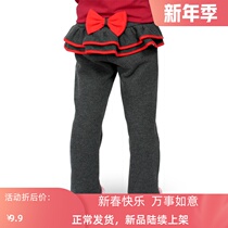 Pick Up Missing Cute Bow Tie Spring Autumn Pure Cotton Woolen Loop Women Childrens Wear Long Pants Sports Pants Casual Pants 2990