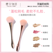 Small waist loose paint oversized makeup brush a high gloss blush honey paint beginner makeup brush