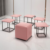 Net Red Magic Square Combination Stool stackable sofa small short stool Domestic living room tea table Multi-functional containing plate stool