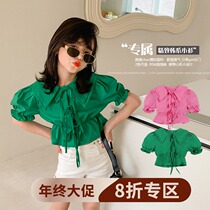 (year-end clear cabin not to be changed) Ocean Gas Fashion Little Jersey Girl Summer Doll Collar Clothes Half Sleeve T-shirt