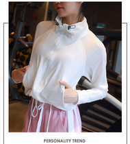 Autumn mesh sports jacket women quick-dry running jacket loose long sleeve yoga fitness suit casual zipper