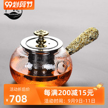 ROADMAKER tea maker set electric pottery stove tea set boiled water Tea pot home high temperature glass teapot