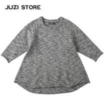 JUZI STORE Dress Woolen Sweatshirt Corrugated Yarn Long Sleeve Dress Girl 1732601