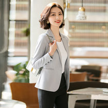 Small suit jacket female spring and autumn Korean version of slim small man short OL capable temperament Net red casual versatile suit