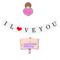 7 New Years Eve Marriage Decoration Triangle Banner Anniversary Wedding Labanner Valentines Day Room Background Arrangement