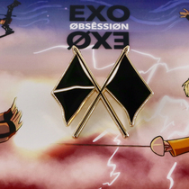 exo surrounding flag logo tea eggs with the same flag to win metal badge Alice support collection gift commemoration