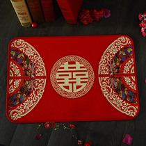 Wedding supplies Wedding mat Red happy word carpet Bedroom New house decoration decoration Living room Bride entrance mat