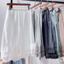 Hans version of the female wind 2022 Spring new lace lace down swing embroidered tight waist and half body skirt cotton linen lining dress