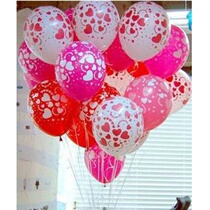 Proposal for Valentines Day 12 inch 3G love full flower print balloon wedding decoration proposal balloon is very thick