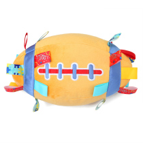 Puzzle baby handhold ball plush toy Tag Rugby baby learn to climb exercise toy built-in Jingle Bell