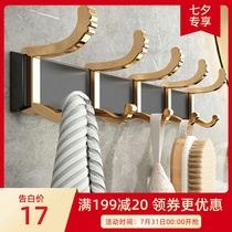 Black gold hook hook with open-door hook clothesClothersClothersClothersWall toilet TowelsBlack-gold hook