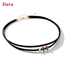 Della personality hipster choker short neck strap chocker necklace female small net red ins cool choker