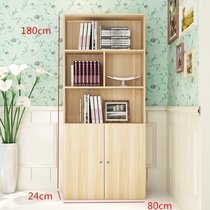 Widened 60 long 80 long floor simple bookcase bookcase simple modern wooden cabinet free combination student locker