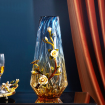 Net Red Flowers Bottle Ins Wind Enamel Color Blue Full of Star Wedding To Bottle Nordic Glass Living-room Insert Vase Swing