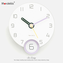 Mandelda modern minimalist creative swing wall clock Nordic living room home cartoon childrens European personality clock