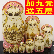  Matryoshka ten-layer basswood air-dried childrens holiday gifts 10-layer special handicrafts 500