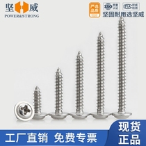 304 stainless steel cross round head with cushion self-tapping screw with meso flat tail cut wood screw M2M3M4-M5