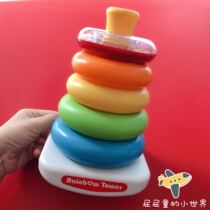 Clear Barn Rainbow Laminated Tower Baby Early Education Puzzle Toy Stack of Cognitive Color Tumblle tumbler