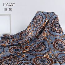 Twill Silk Scarf Emulation Silk Prints Floral Scarves Flowers Open Rich fashion Generous Towels 2021 Spring Summer Shawl