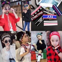 Childrens hair band boys and girls basketball sports Joker trendy girl Street dance fashion Korean version boy girl headband parent-child