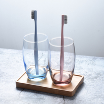 Creative simple glass mouthwash Cup hotel home couple wash cup heat-resistant brush tooth Cup tooth cylinder set water Cup