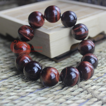 Natural agate Tiger spar man bracelet Red Tiger Eye Valentines Day crystal jewelry large scattered bead bracelet hand row