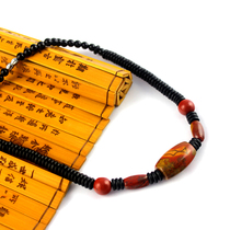 Chaoyang North Ticket Pendant Inner Mongolia Xuanhua Warring States Red Agate Red Crystal Necklace Pendant Female Sweater Chain