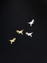 Small dinosaur S925 silver earrings female hipster glossy dinosaur cute mini earrings