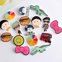 Korean ulzzang cute cartoon acrylic fruit badge small meatball Japanese Harajuku monster soft sister brooch