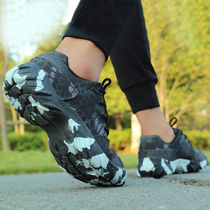 New python camouflage shoes and boots men's spring and autumn outdoor low-top black python combat boots combat training boots climbing anti-skid
