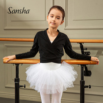 Sansha Sansha children autumn and winter dance practice suit female gymnastics warm coat long sleeve coat ballet cotton