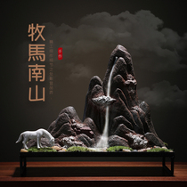 Dragonware Zen Chinese style landscape bonsai decoration Living room office entrance Home TV cabinet sandalwood backflow incense