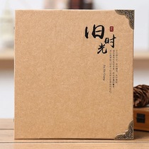 Kraft paper album book Insert type 4 5 6 inch photo family simple small album album creative memorial album