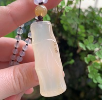 Yang Yujia Natural Huanglongyu High Ice Species Aquatic Flower Festival High-rise Bamboo Festival Pendant Pendant Certificate New Popularity