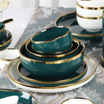 Light Extravagant Dish Suit Home Phnom Penh Cutlery Ceramic Bowls Tray Combined Bowls Chopstick Bowls single large noodle bowls Jingdezhen