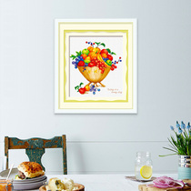 Cross stitch 2018 new thread embroidery living room bedroom fruit flowers fresh pastoral European small pieces simple embroidery