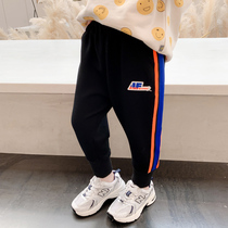 Girls autumn pants 2021 new childrens foreign style trousers casual loose baby spring and autumn fashion sports pants