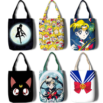 Beauty Less Female Warrior Moon Wild Rabbit SSAILOR MOON Shopping Bags Ins Popular Day Ensemble Portable Handbag