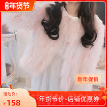 Haining 2021 autumn and winter New imitation fox fur fur coat woven feather short women fashion thin