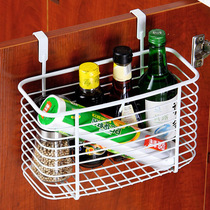 Kitchen cabinet door rear hanging basket free nail can hang kitchen seasoning bottle storage rack toilet bathroom supplies storage basket