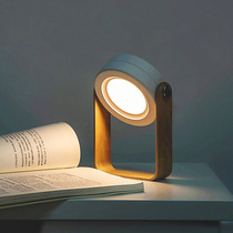 Creative bedroom Net red bedside lamp usb charging smart touch lamp bedroom ins girl cute University dormitory eye protection desk lamp wireless unplugged dual-purpose folding night light large capacity