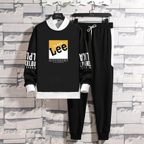 Clara Lee joint sweater mens suit Spring and Autumn loose round neck pullover long sleeve T-shirt Casual sportswear men